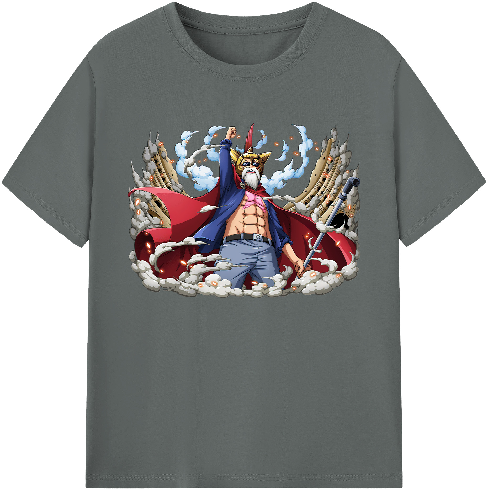 ワンピース モンキー・D・ルフィ ONE PIECE Monkey D. Luffy 綿100％ メンズ半袖Tシャツ｜肌触りやわらか＆通気性
